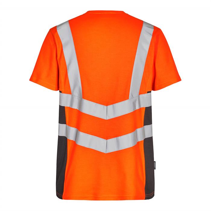 Engel Safety T-Shirt i orange/sort - ryg